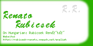 renato rubicsek business card